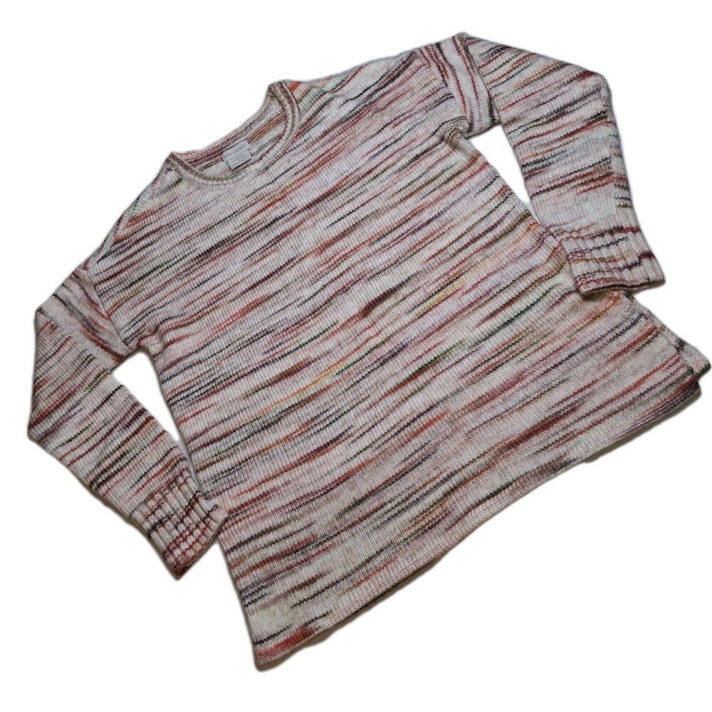 Van Heusen Medium Multicolor Pullover Knit Sweater Women Stretch Layering Preppy